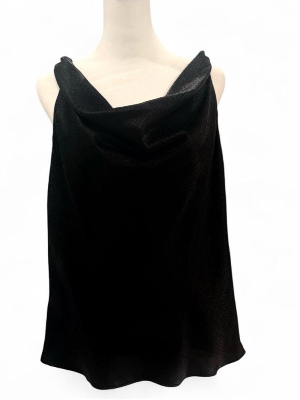 Naked Zebra Black Draped Cowl Neck Camisole NWT